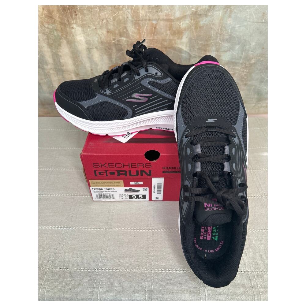 Skechers GO RUN Consistent 2.0 Advantage 128606 Black Pink Women's Sz 9.5 M NEW